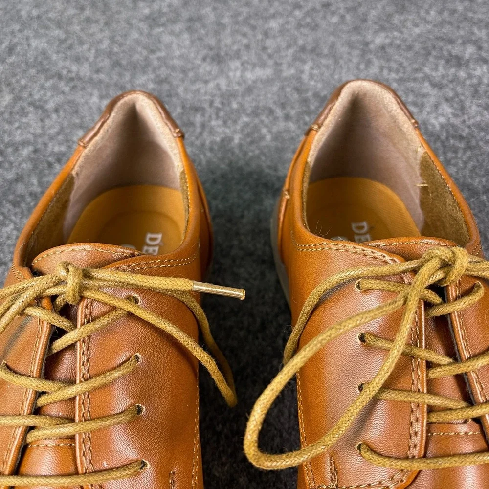 Deer Stags Oakland Mens 10.5M Tan Casual Oxford Shoes Faux Leather Comfort